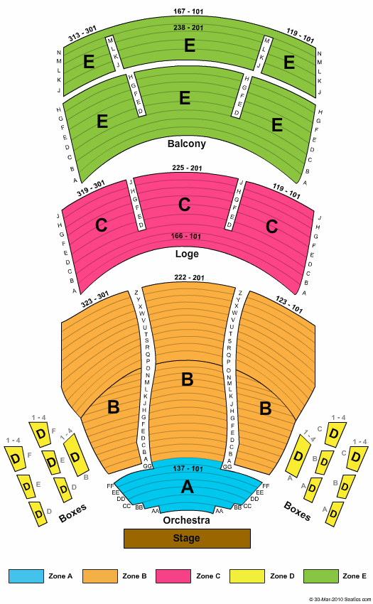 Procter & Gamble Hall Seating Chart